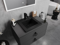 Mexen Atena recessed washbasin 41 x 41 cm, matte black - 25014170