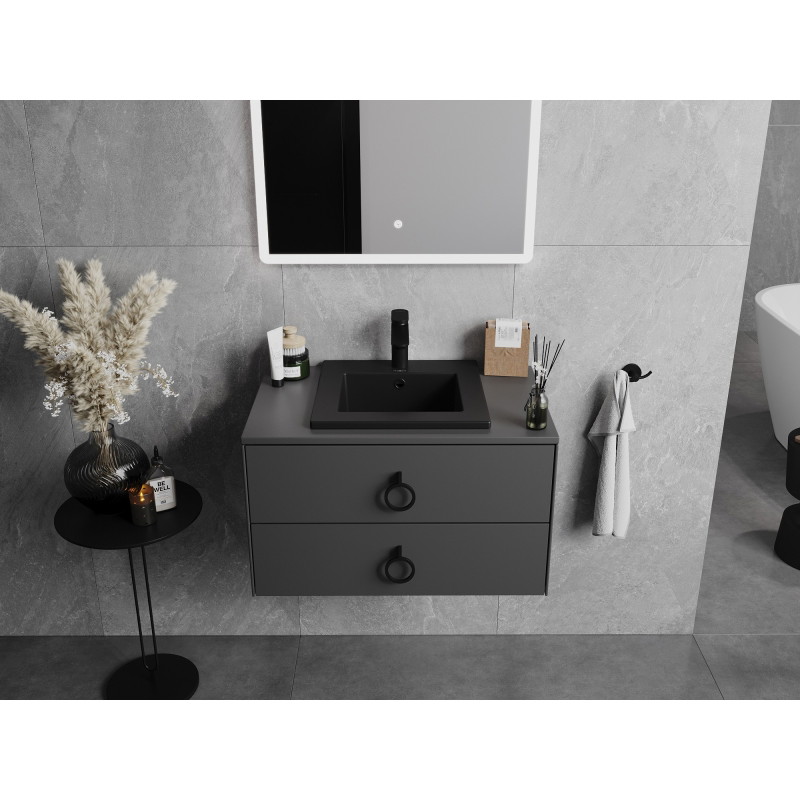 Mexen Atena recessed washbasin 41 x 41 cm, matte black - 25014170