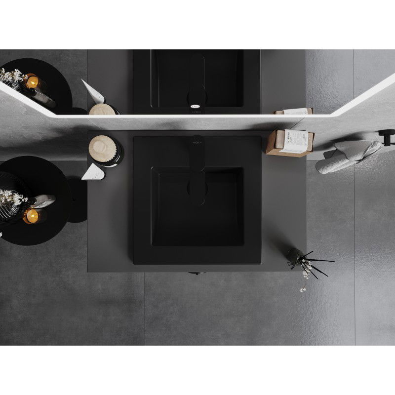 Mexen Atena built-in countertop washbasin 41 x 41 cm, black matte - 25014170