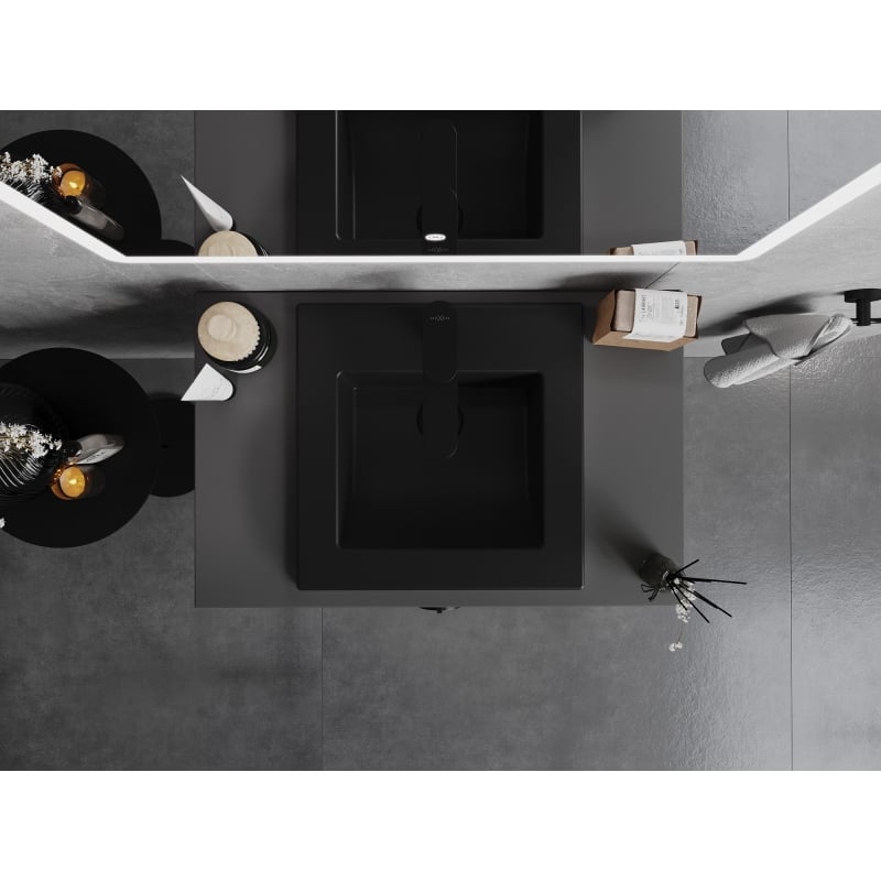 Mexen Atena countertop washbasin 41 x 41 cm, black matte - 25014170
