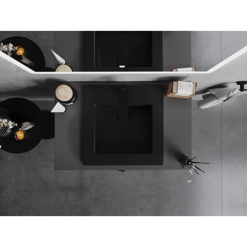 Mexen Atena recessed washbasin 41 x 41 cm, matte black - 25014170