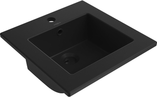 Mexen Atena recessed washbasin 41 x 41 cm, matte black - 25014170