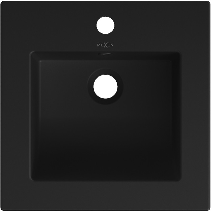 Mexen Atena recessed washbasin 41 x 41 cm, matte black - 25014170