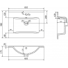 Mexen Atena built-in countertop washbasin 61 x 46 cm, black matte - 25016070