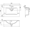 Mexen Atena inset sink for countertop 61 x 46 cm, black matte - 25016070