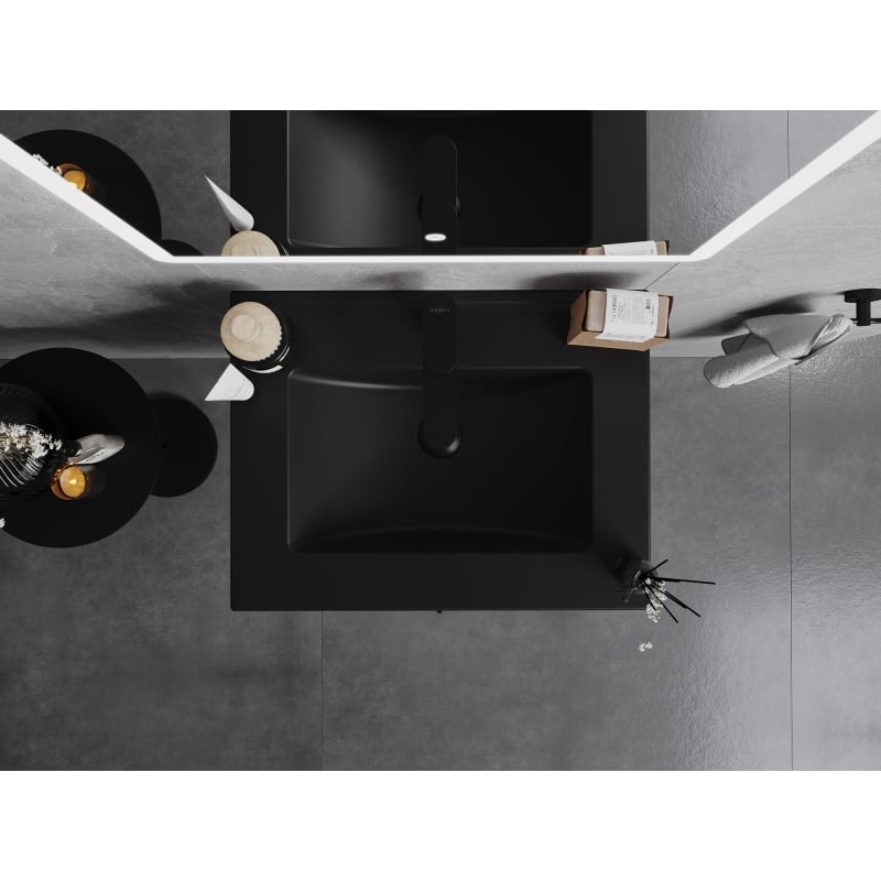 Mexen Atena inset sink for countertop 61 x 46 cm, black matte - 25016070