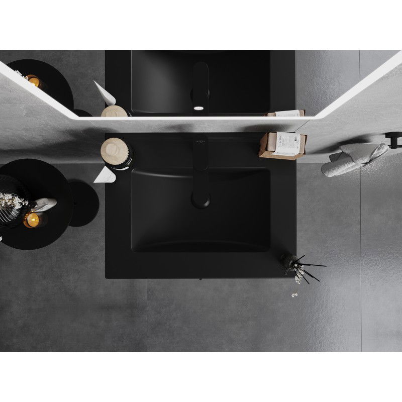 Mexen Atena inset washbasin 61 x 46 cm, black matte - 25016070