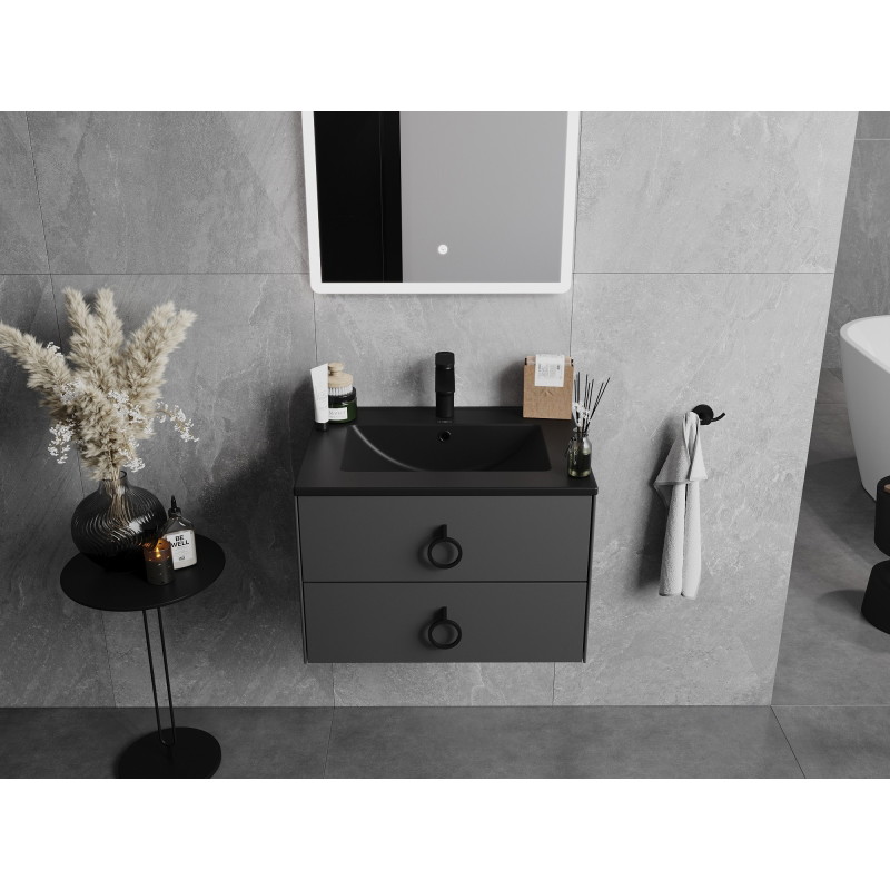 Mexen Atena built-in countertop washbasin 61 x 46 cm, black matte - 25016070