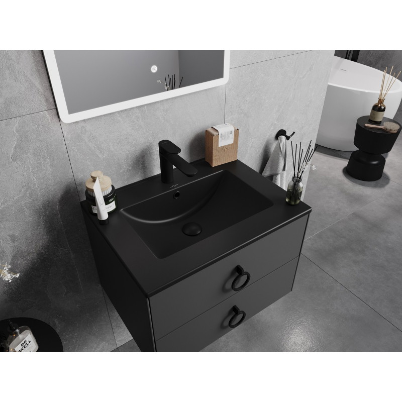 Mexen Atena built-in countertop washbasin 61 x 46 cm, black matte - 25016070