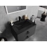 Mexen Atena inset sink for countertop 61 x 46 cm, black matte - 25016070