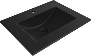 Mexen Atena built-in countertop washbasin 61 x 46 cm, black matte - 25016070