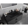 Mexen Atena washbasin recessed in countertop 81 x 46 cm, matte black - 25018070