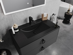 Mexen Atena undermount washbasin 80 x 46 cm, black matt - 25018070