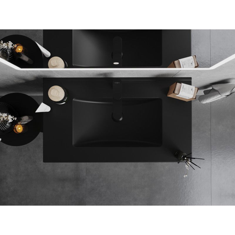 Mexen Atena built-in countertop washbasin 81 x 46 cm, matte black - 25018070