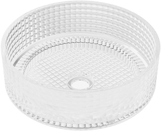 Mexen Lira glass worktop washbasin 37 x 37 cm, transparent - 24053700