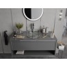 Mexen Lira glass countertop washbasin 37 x 37 cm, transparent - 24053700