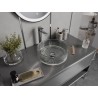 Mexen Lira glass countertop washbasin 37 x 37 cm, transparent - 24053700