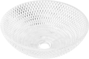 Mexen Olza glass worktop washbasin 42 x 42 cm, transparent - 24094200