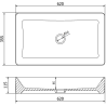 Mexen Nadia countertop washbasin 60 x 35 cm, White - 21616000