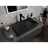 Mexen Nadia countertop washbasin 60 x 35 cm, Black matt - 21616085