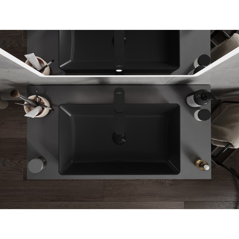 Mexen Nadia Countertop Sink 62 x 35 cm, Matte Black - 21616085