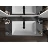 Mexen Nadia countertop washbasin 62 x 35 cm, white/black - 21616007