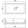 Mexen Nadia countertop basin 46 x 23 cm, light grey matte - 21614661