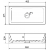 Mexen Nadia countertop washbasin 46 x 23 cm, light gray matte - 21614661