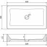 Mexen Nadia countertop washbasin 60 x 35 cm, Light Grey matt - 21616061