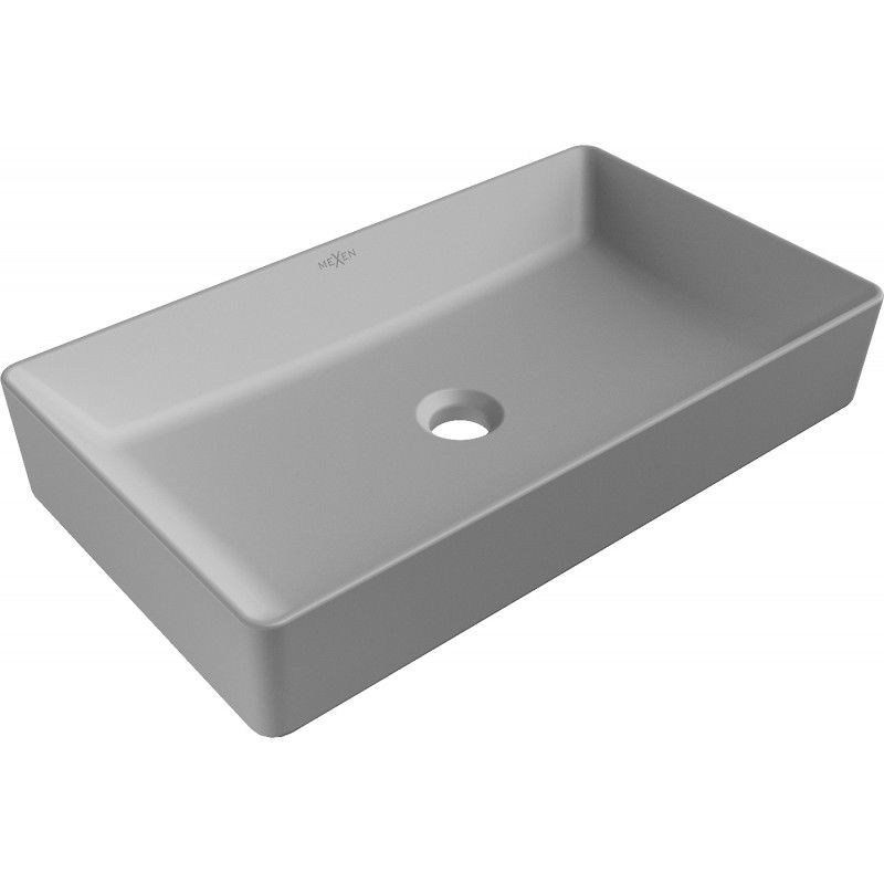 Mexen Nadia countertop washbasin 60 x 35 cm, Light Grey matt - 21616061