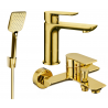 Mexen Alfa R62 Gold Bathtub Set - 745703R62-50