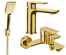 Mexen Alfa R62 bath set, gold - 745703R62-50