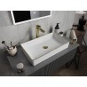 Mexen Nadia countertop sink 62 x 35 cm, white/gold rim - 21616005
