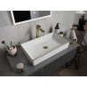 Mexen Nadia countertop washbasin 62 x 35 cm, white/gold rim - 21616005