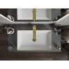 Mexen Nadia countertop sink 62 x 35 cm, white/gold rim - 21616005