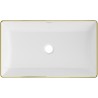 Mexen Nadia countertop sink 62 x 35 cm, white/gold rim - 21616005