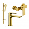 Mexen Alfa DQ40 shower set, Gold - 745704DQ40-50