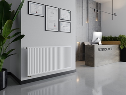 Mexen CVH10 Hygiene flat radiator 900 x 2200 mm, bottom connection, 1965 W, white - W610H-090-220-00
