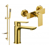 Mexen Alfa DF02 shower set, Gold - 745704DF02-50