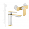 Mexen Alfa DF62 shower set, White/Gold - 745704DF62-25
