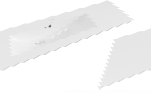 Mexen Atena undermount washbasin 100 x 46 cm, white - 25011000