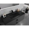 Mexen Atena countertop integrated washbasin 101 x 46 cm, matte black - 25011070