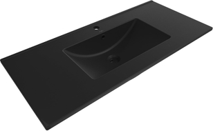 Mexen Atena countertop integrated washbasin 101 x 46 cm, matte black - 25011070