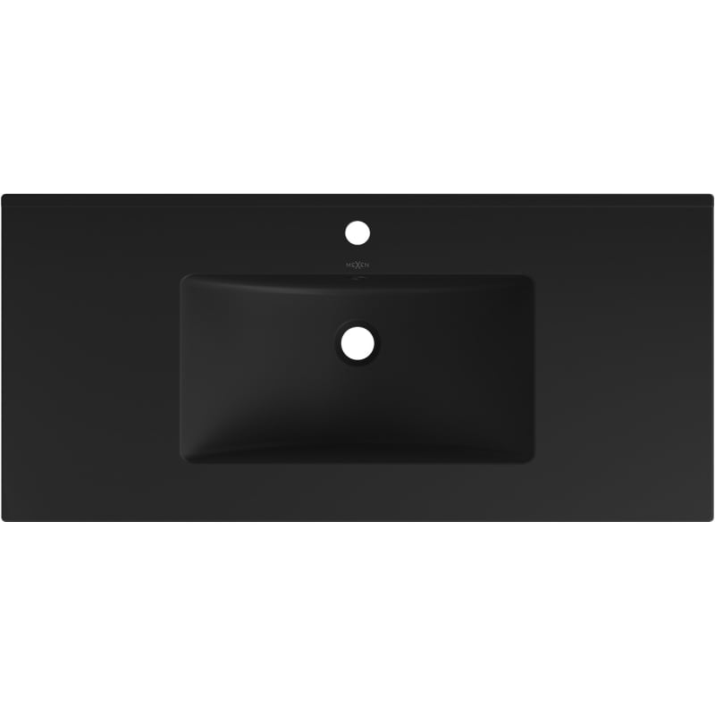 Mexen Atena countertop integrated washbasin 101 x 46 cm, matte black - 25011070