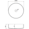 Mexen Aura glass countertop sink 39 x 39 cm, transparent - 24013900