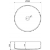Mexen Aura glass worktop washbasin 39 x 39 cm, Frosted glass - 24013930