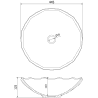 Mexen Inga glass countertop washbasin 44 x 44 cm, transparent - 24074400