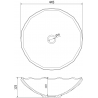 Mexen Inga glass worktop washbasin 44 x 44 cm, transparent - 24074400