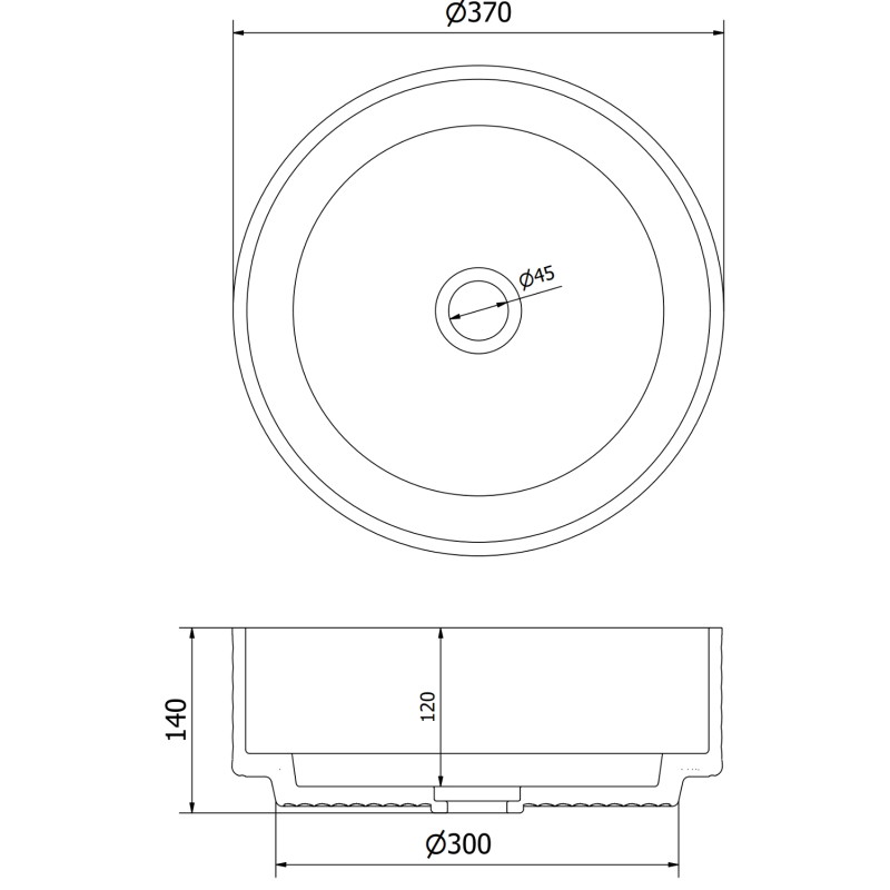Mexen Lira glass countertop washbasin 37 x 37 cm, transparent - 24053700