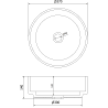 Mexen Lira glass countertop basin 37 x 37 cm, transparent - 24053700